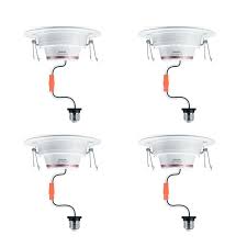 Shop sloped recessed lighting trims at lumens.com. Philips 5 6 In 65 Watt Equivalent Tunable White Dimmable Smart Wi Fi Wiz Connected Recessed Downlight Led Kit 4 Pack 555599 The Home Depot Led Kit Downlights Home Lighting Automation