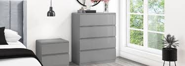 Signature design by ashley harlinton 4 piece queen bedroom set in warm gray and charcoal. Grey Bedroom Furniture Collections Furniture 123