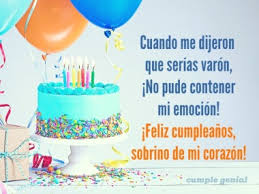 Deseos de feliz cumpleaños para un sobrino. Feliz Cumpleanos Para Un Sobrino Cumple Genial