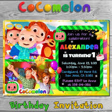 Don't just invite them, impress them! 1st Birthday Cocomelon Invitation Card Novocom Top