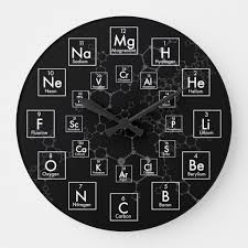 Periodic Table Of Elements 24 Hour Large Clock Zazzle Com Large Clock Clock Wall Clock