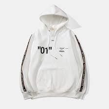 Black And White Sweatshirt Mens Off New White Hoodie Designer Luxury Mens Hoodies Fashion Brand Lovers Wear Plus Velvet On Line For Sale Fas White Sweatshirt Men Hoodies Men Style Hoodies Men