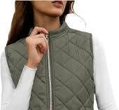 Hnodov Women's Quilted Vest, Puffer Sleeveless Jacket for ...