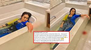 Sasural Simar Ka 2 actress Tanya Sharma horrifies fans as she drops  pictures of herself lying unconscious in bathtub with hand slit; later  shares BTS video saying it was for television purpose
