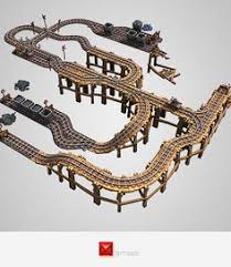 Low Poly Modular Rail Set Low Poly 3d Models Low Poly 3d Low Poly