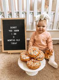 Ayrika Gettel On Instagram Donuts Are Sweet But She S Sweeter Happy 11 Months Baby Girl Baby Month By Month Monthly Baby Pictures Baby Growth