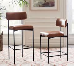 Maison Leather Bar Counter Stools Leather Counter Stools Counter Stools Bar Stools