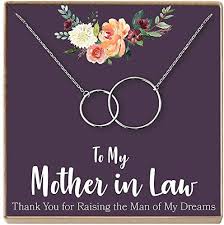 Buy Dear Ava Mother In Law Gift Necklace My Mother In Law Jewelry Funny 2 Interlocking Circles Online With Images Daughter Necklace Mother Daughter Necklace Dear Ava