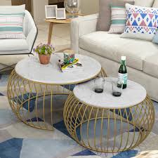 Table designs that are round are more intimate for conversations, as each person is the same distance apart. Gold 100 Cast Iron Balcony Small Coffee Table Living Room Coffee Table Simple Modern Sofa Home Furniture Wf11151020 Aliexpress