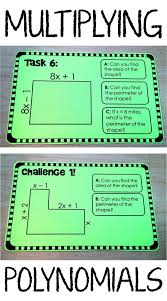 Multiplying Polynomials Tasks Print And Digital Polynomials Multiplying Polynomials Algebra Activities