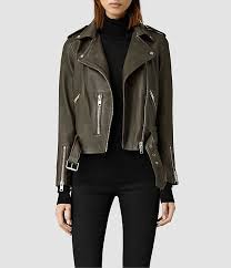 Women S Balfern Leather Biker Jacket Dark Army Green Leather Jackets Women Olive Green Leather Jacket Green Leather Jackets