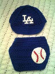 L A Dodger Inspired Baby Crochet Baseball Hat Set Photography Etsy Crochet Baby Cute Crochet Ideas Crochet Baby Patterns