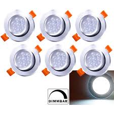 Im bad und in der küche. Hengda Led Einbaustrahler Dimmbar 6x 7w Kaltweiss 6500k Led Deckenstrahler Schwenkbar Einbauleuchte 560lm Deckenleuchte 230v Deckenspots Wohnzimmer Schlafzimmer Bad Mmwt 6 2107