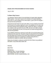 13 Coworker Recommendation Letter Templates Pdf Doc Free Premium Templates