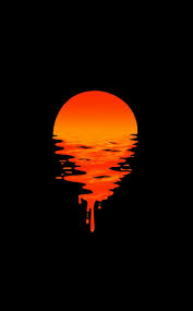 950x1534 Lake Sunset Orange Minimal Dark Wallpaper Dark Phone Wallpapers Hd Dark Wallpapers Iphone Wallpaper Orange
