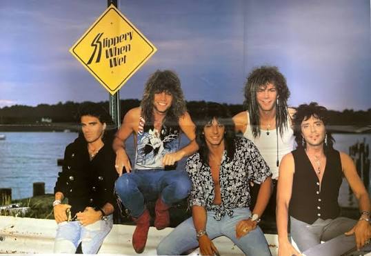 Bon Jovi Slippery When Wet + poster - EX UK Picture disc LP — RareVinyl.com