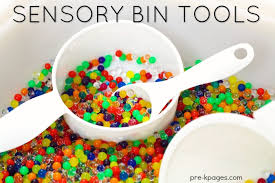 Sensory bins have numerous benefits for kids of all ages! 35 Sensory Bin Tools For Sensory Play For Home Or Your Classroom