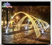 Christmas Warm White Outdoor Decoration 3D LED Arch Motif Lights