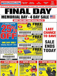 Harbor Freight Tools Happy Memorial Day 25 Off Today Only Milled
