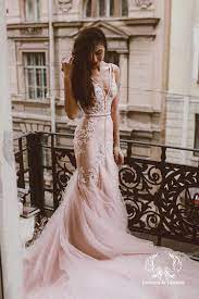 Pink Blush Lace Wedding Dress Mermaid Fluffy Removable Tulle Etsy In 2021 Blush Wedding Dress Lace Top Wedding Dresses Lace Mermaid Wedding Dress