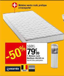 Matelas mousse 90 x 190 cm signature gravity ferme but 90x190. Offre Matelas Roule Bestfoam 90x190 Cm Dreamea Mousse Chez But