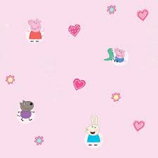 Peppa, an anthropomorphic porc, is the show's central character. Decofun Peppa Pig Wallpaper Pink Amazon Co Uk Kitchen Home