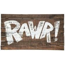 Hobby Lobby Rawr Sign Board Word Wall Art Metal Tree Wall Art Wood Wall Decor