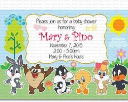 6 Baby Looney Tunes Baby Shower Centerpieces By Tinksmagicaldeco Baby Shower 1st Boy Birthday Baby Looney Tunes