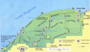 The porcupine mountains, or porkies, are a group of small mountains spanning the northwestern upper peninsula of michigan in ontonagon and gogebic counties, near the shore of lake superior. Map Of Porcupine Mountains Wilderness State Park Ontonagon Michigan