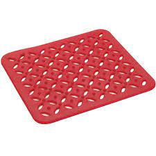 Microfiber dish drying mat kitchen drainer sink table placemat 40.5x45.5cm red. Kitchen Sink Mat Red In Sink Mats