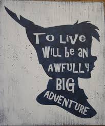 To Live Will Be An Awfully Big Adventure Peter Pan To Live Will Be An Awfully Big Adventure Wood Sign Peter Pan Boys Nursery Girls Nursery Navy Blue Nurser Baby Shower Vintage Navy Nursery Boy Baby Shower Signs