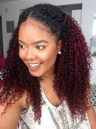 Burgundy Hair Color On Natural Hair Hair Styles Natural Hair Styles Curly Hair Styles