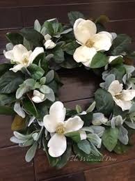 Leaves have wires and are bendable. 64 Best Magnolia Wreath Ideas Magnolia Wreath Wreaths Magnolia