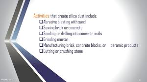 How long does silica dust stay in the air. Silica Ppt Download
