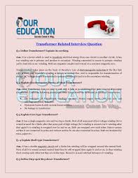 Transformer Related Interview Questions By Sakshi Chaudhary Via Slideshare This Or That Questions Interview Questions Education Success