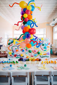 Balloon 5th Birthday Decoration Ideas For Boy Color Me Happy Wam Fundraiser Party Colorful Birthday Party Art Party Activities Art Party