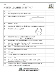 Math worksheets a series of free igcse chemistry activities and experiments (cambridge igcse chemistry). Mental Maths Test Year 4 Worksheets