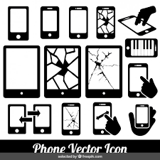 Graphic design elements (ai, eps, svg, pdf,png ). Free Vector Phone Vector Icons