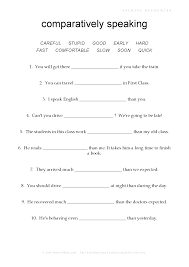 Please visit parts of speech or grammar to view our large collection of printable worksheets. Comparative Adverbs Worksheet Eslbase Com