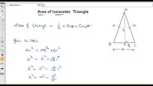 Triangles are classified on the basis of the angles or on the. Area Of Isosceles Triangle Youtube