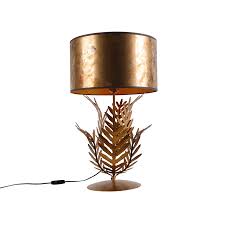 100% price match and free shipping at yliving.com. Vintage Table Lamp Gold With Bronze Shade Botanica Lampandlight
