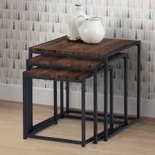 Statistics for nest of tables. Tribeca Set Of 3 Nesting Tables In Walnut Sale