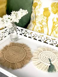 Makramee federn diy mit makramee anleitung zum selber. Diy Schneckenformige Makramee Untersetzer Selber Machen Chalet8