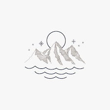Black And White Brand Wave Logo Logo Design For Mid Winter Mixer Brand Brandidentity Branding Logodesign Logo Handdrawn Illustration Mounta Ocean Drawing Ocean Wave Drawing Pix Art