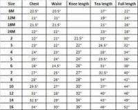 Indian Baby Frock Size Chart Maternity Size Chart Rosie