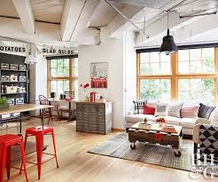 Hang a large mirror in your apartment's dining space, living room, or bedroom across from a window, so it is in a prime position to reflect natural light back into the room. Small Loft Makeover Better Homes Gardens