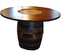 The table sits on 5 metal casters, and cast iron pipes make the handles that extend 2.5 on each end. Country Road Jack Daniels Barrel Table Three Sisters Furnishings