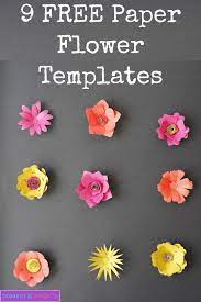 Semi Rolled 3d Paper Flowers Paper Flower Patterns Free Paper Flower Templates Paper Flower Template