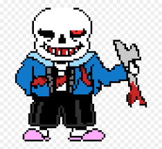 I worked on it for a long time, but to be honest, i don't like ink sans (and this is only put it mildly) and i totally dislike his new design(but i know that there were reasons to change it). Sans Sprite Insanity Pixel Art Sans Undertale Hd Png Download Vhv