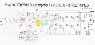 There are 84 circuit schematics available in this category. 3000 Watts Power Amplifier Class D Mosfet Irfp260 Irfp4227 Class D Amplifier Circuit Diagram Power Amplifiers